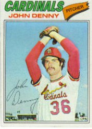 1977 Topps Baseball Cards      541     John Denny